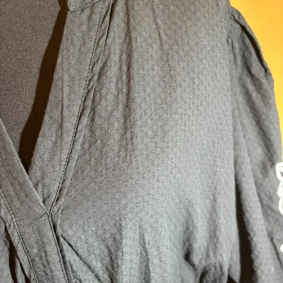 💖Draper James RSVP Black White Embroidery Lattern Sleeves Drop Waist Dress XXL - Picture 8 of 10